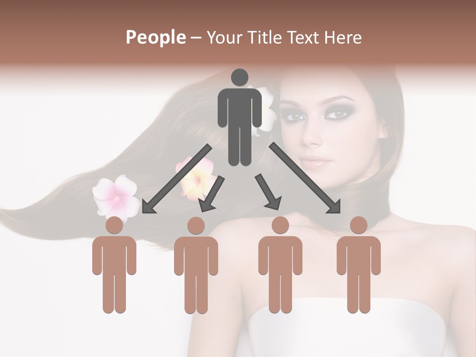 Caucasian Flower Teenager PowerPoint Template