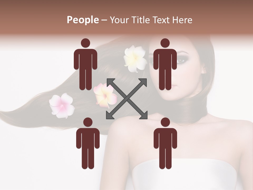 Caucasian Flower Teenager PowerPoint Template
