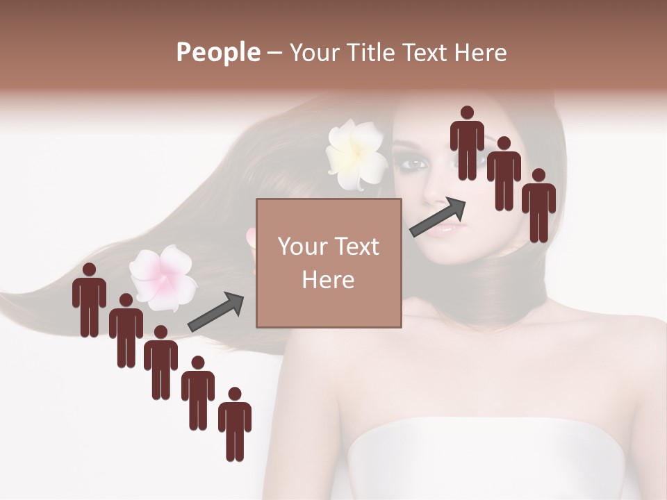 Caucasian Flower Teenager PowerPoint Template