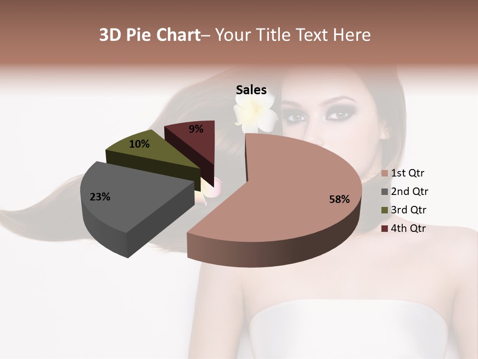 Caucasian Flower Teenager PowerPoint Template