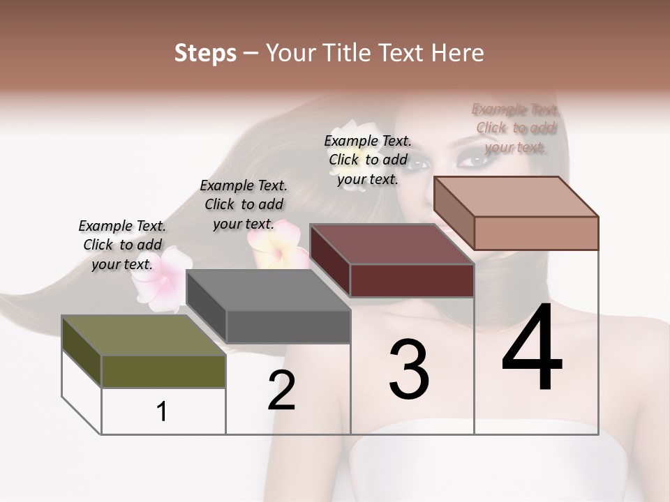 Caucasian Flower Teenager PowerPoint Template