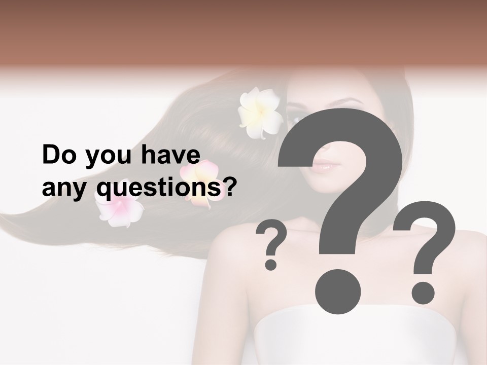 Caucasian Flower Teenager PowerPoint Template