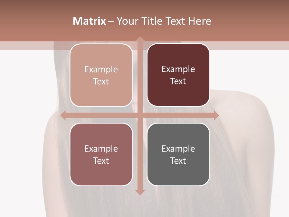 Vertical Gorgeous Long Hair PowerPoint Template