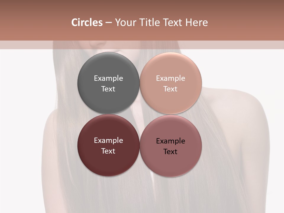 Vertical Gorgeous Long Hair PowerPoint Template