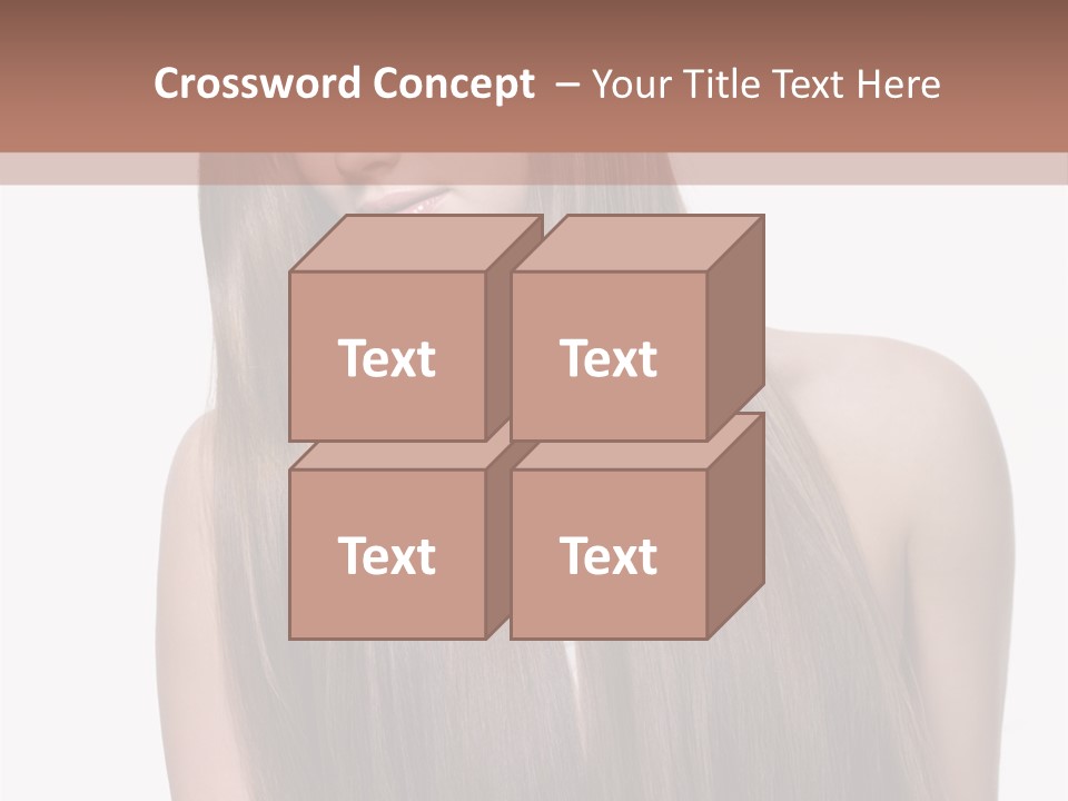 Vertical Gorgeous Long Hair PowerPoint Template