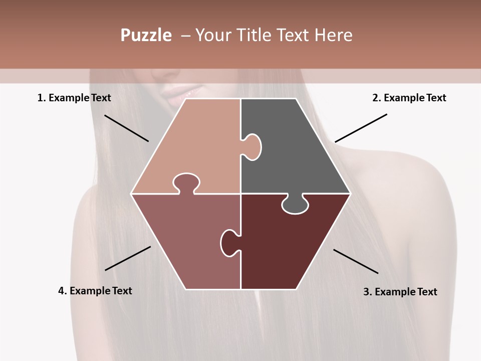 Vertical Gorgeous Long Hair PowerPoint Template