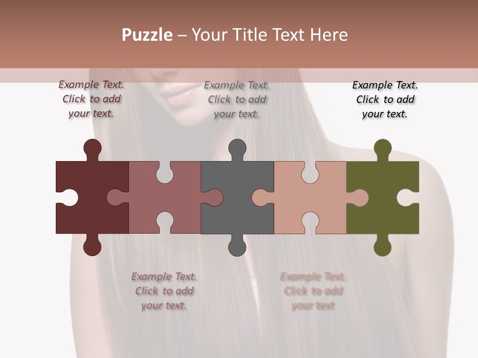 Vertical Gorgeous Long Hair PowerPoint Template