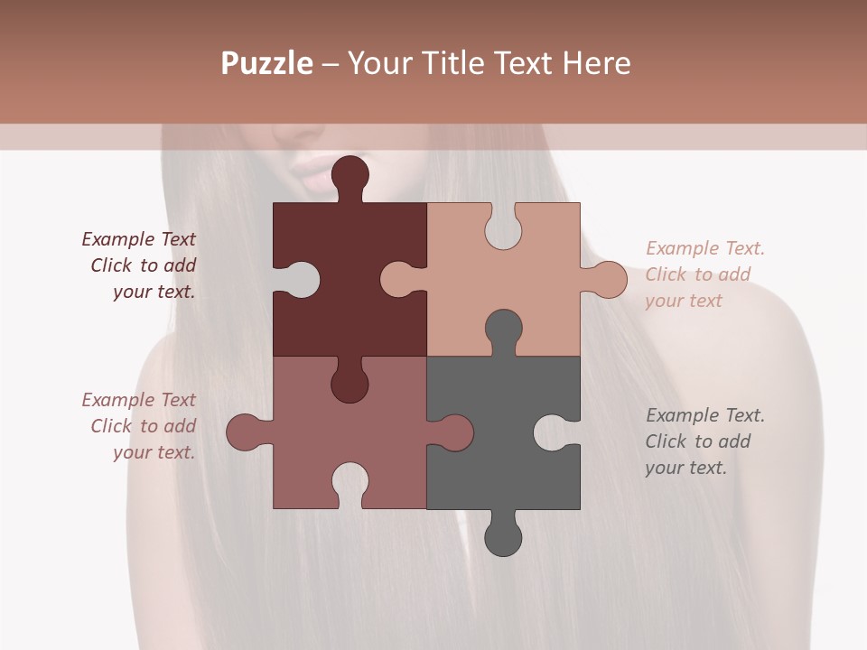 Vertical Gorgeous Long Hair PowerPoint Template