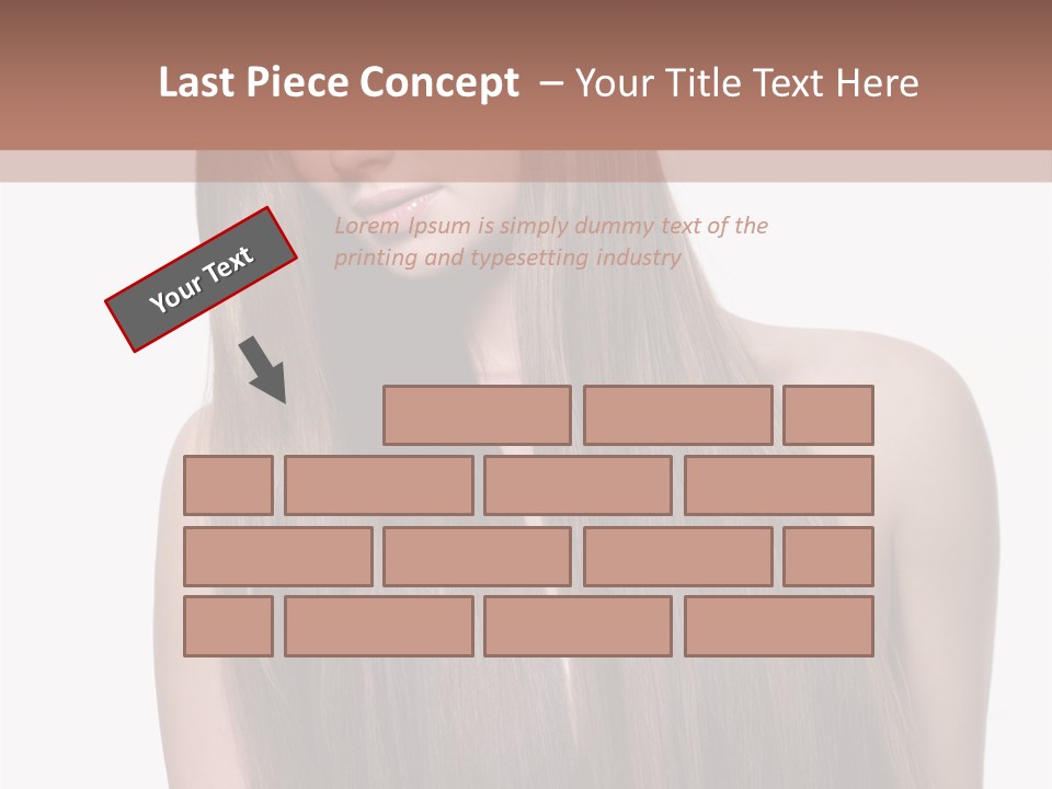 Vertical Gorgeous Long Hair PowerPoint Template