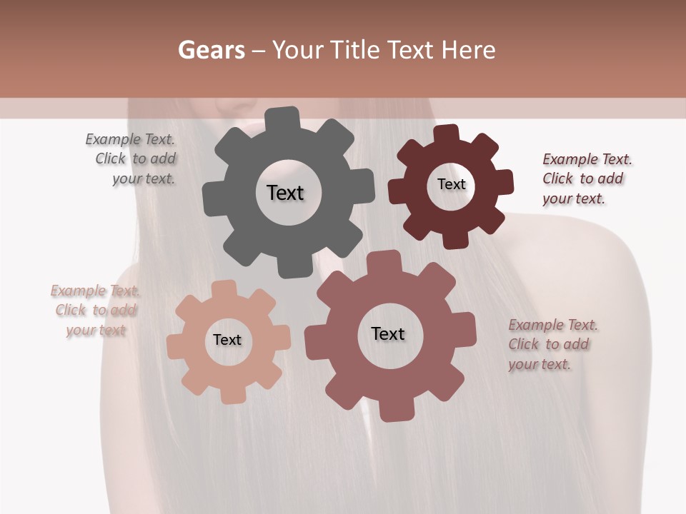 Vertical Gorgeous Long Hair PowerPoint Template