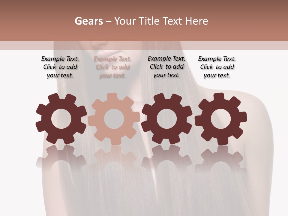 Vertical Gorgeous Long Hair PowerPoint Template