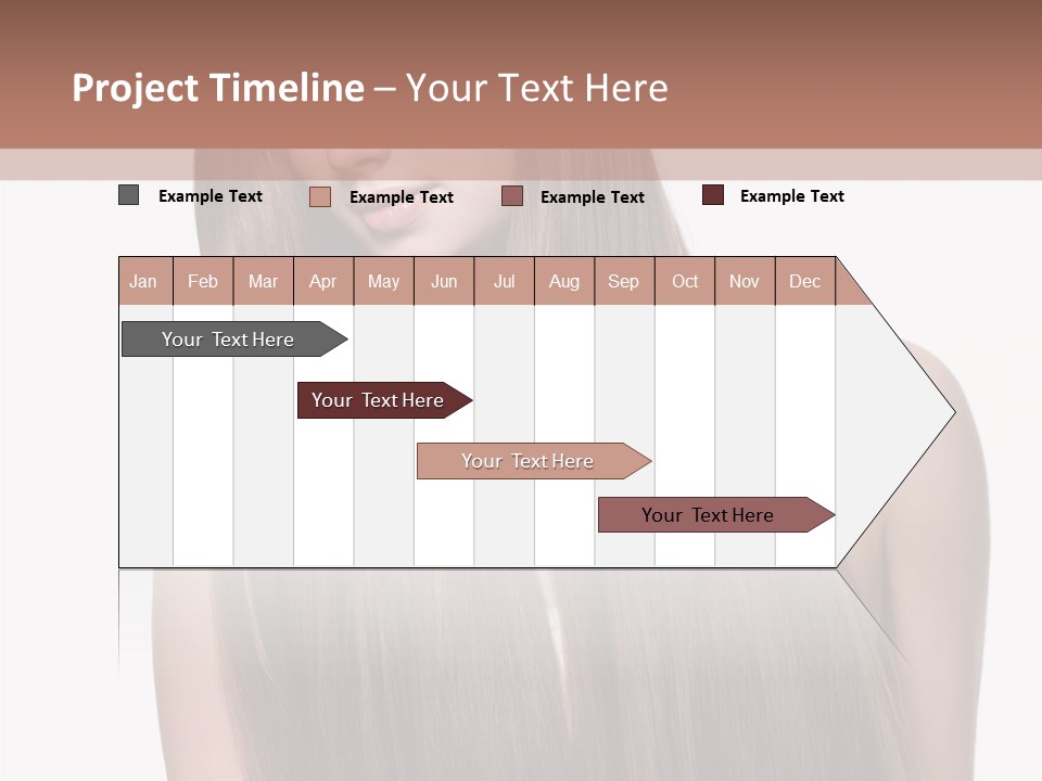 Vertical Gorgeous Long Hair PowerPoint Template