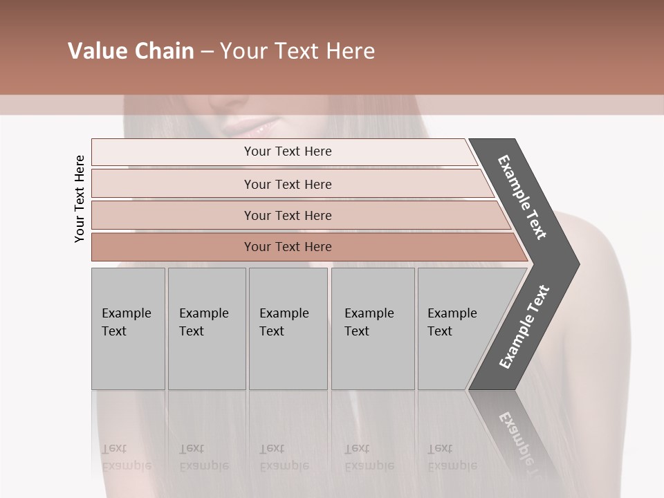Vertical Gorgeous Long Hair PowerPoint Template