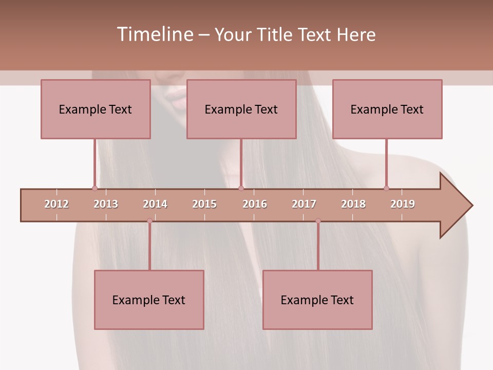 Vertical Gorgeous Long Hair PowerPoint Template