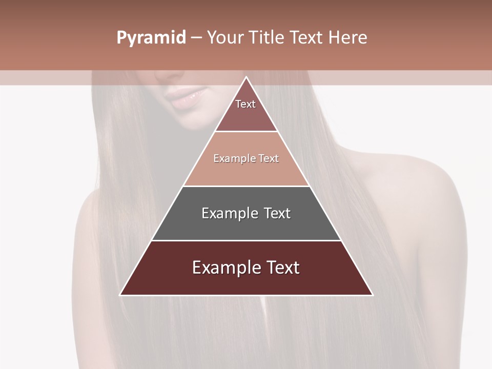 Vertical Gorgeous Long Hair PowerPoint Template