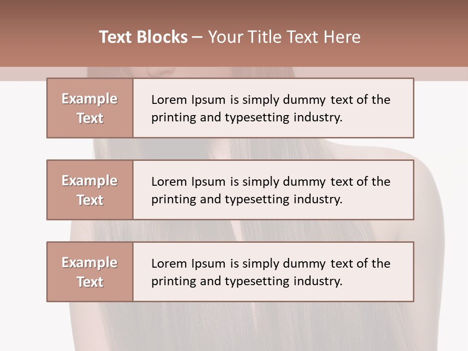 Vertical Gorgeous Long Hair PowerPoint Template