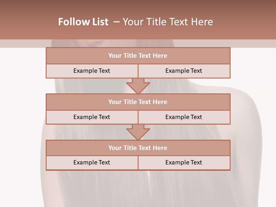 Vertical Gorgeous Long Hair PowerPoint Template