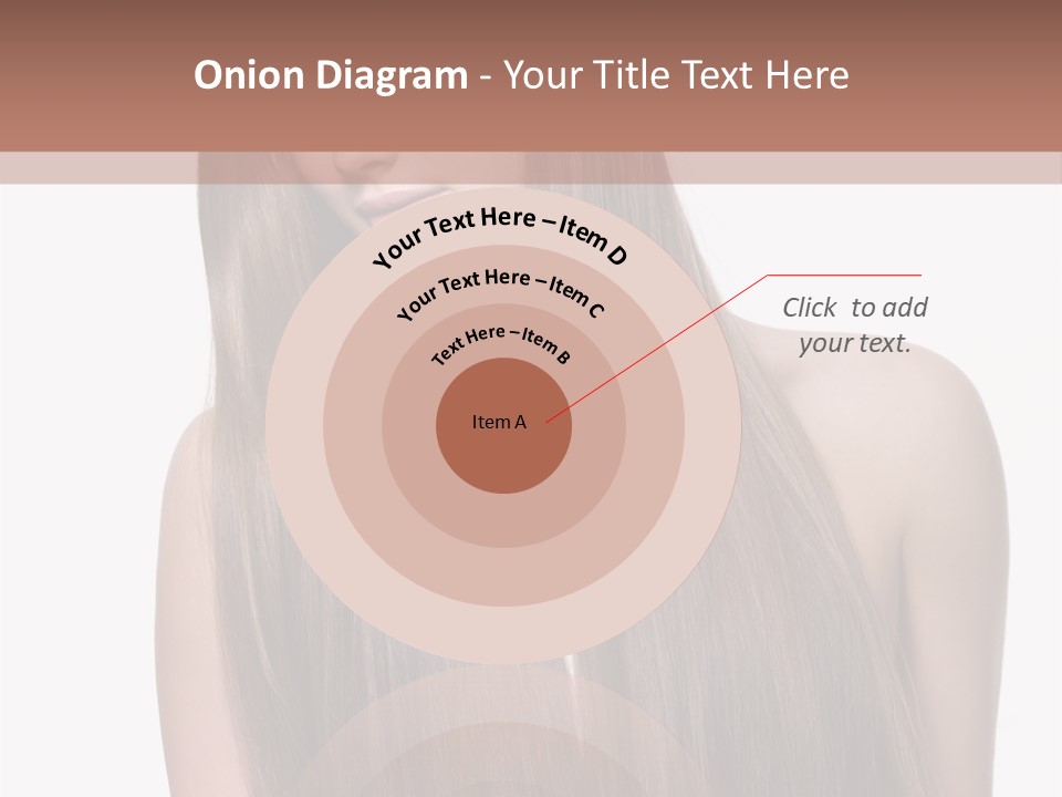 Vertical Gorgeous Long Hair PowerPoint Template