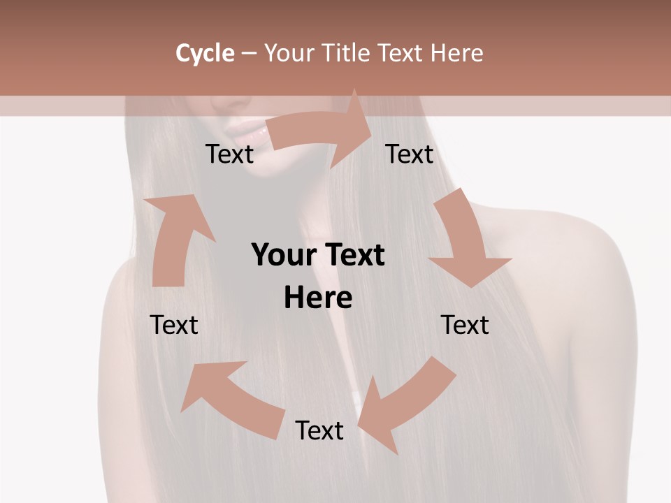 Vertical Gorgeous Long Hair PowerPoint Template