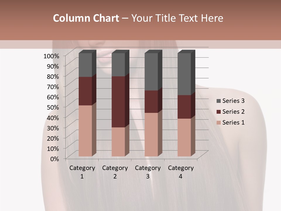 Vertical Gorgeous Long Hair PowerPoint Template