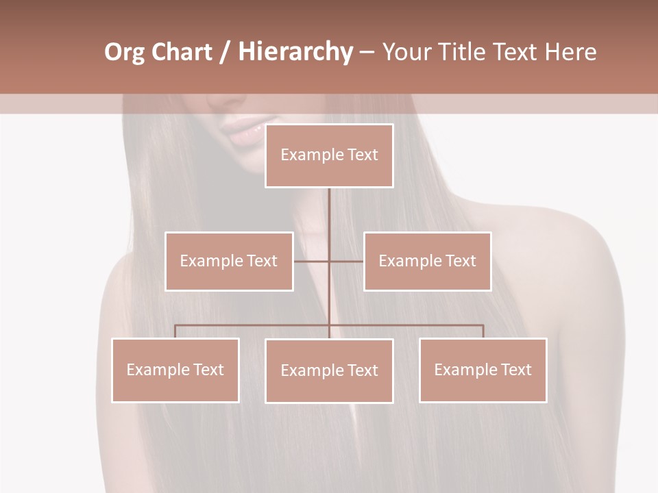 Vertical Gorgeous Long Hair PowerPoint Template