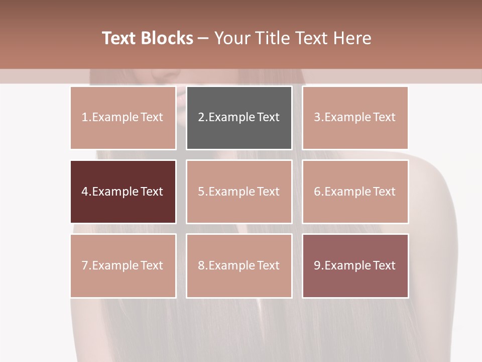 Vertical Gorgeous Long Hair PowerPoint Template