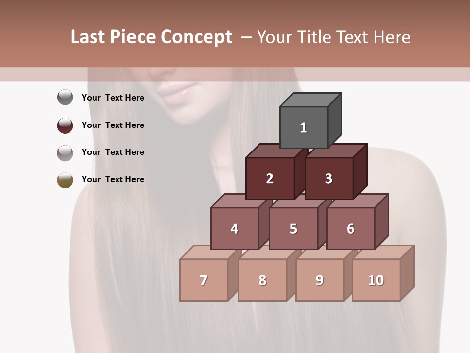 Vertical Gorgeous Long Hair PowerPoint Template