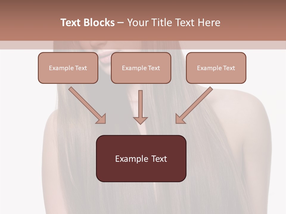 Vertical Gorgeous Long Hair PowerPoint Template