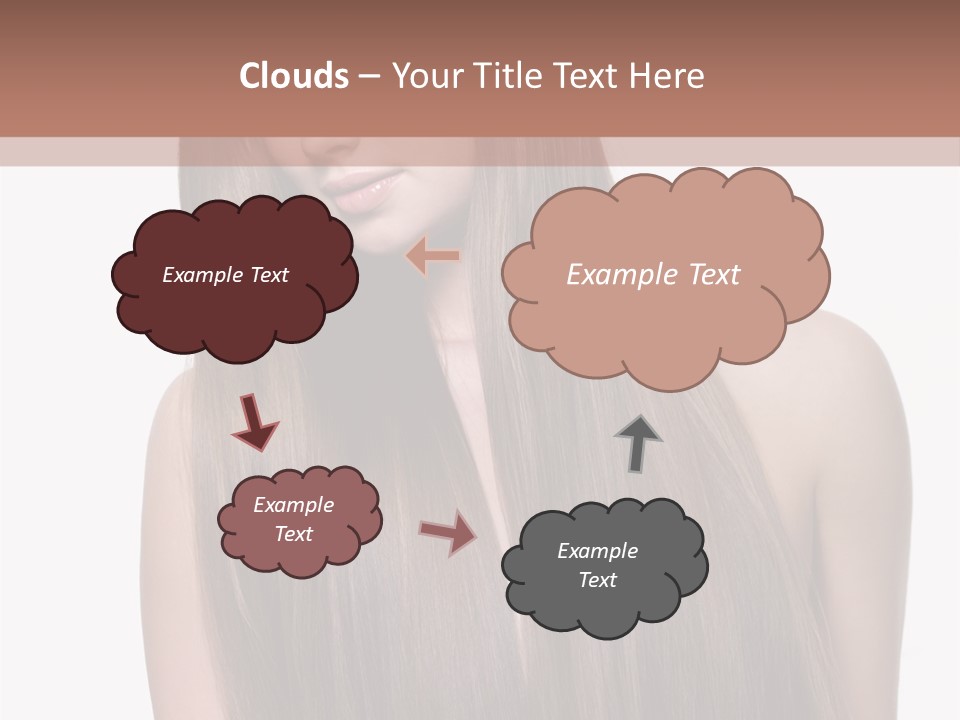 Vertical Gorgeous Long Hair PowerPoint Template