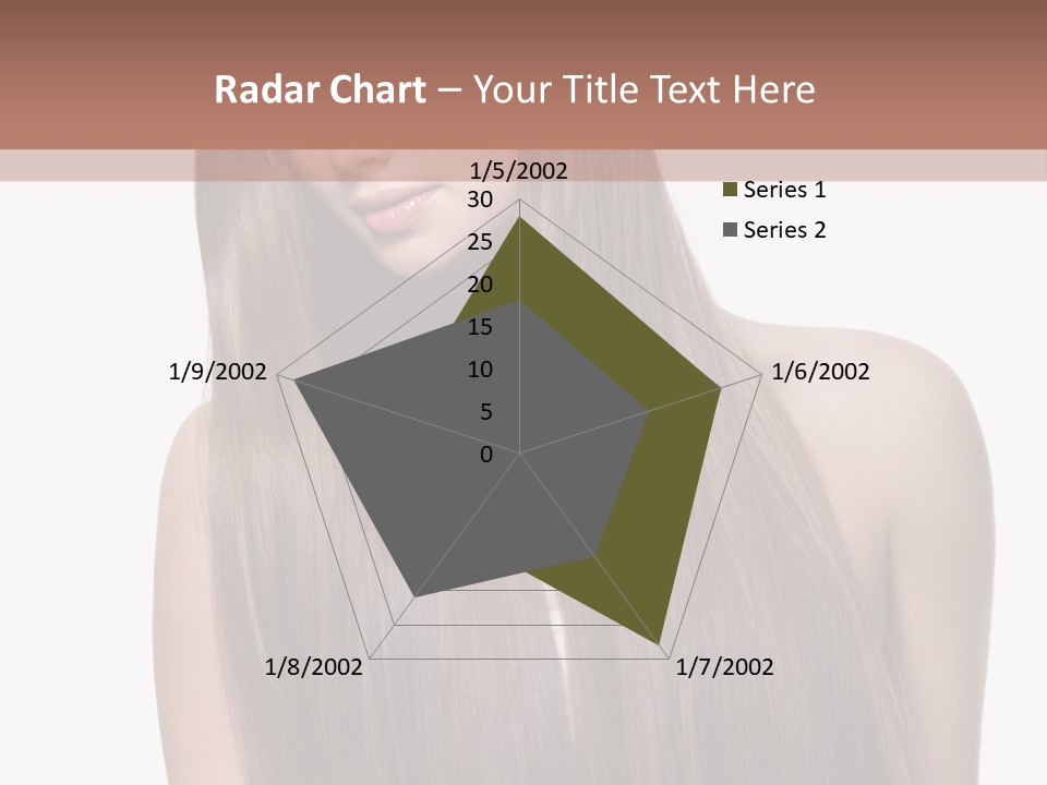 Vertical Gorgeous Long Hair PowerPoint Template