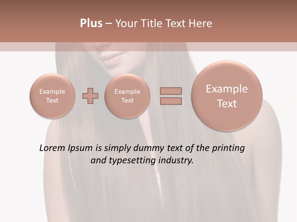 Vertical Gorgeous Long Hair PowerPoint Template