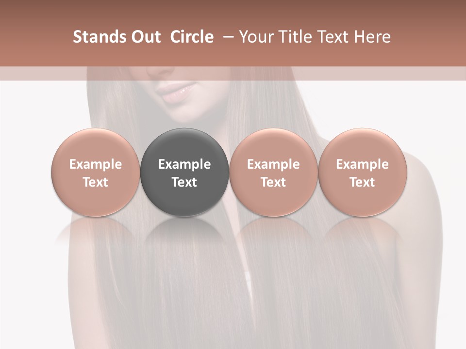 Vertical Gorgeous Long Hair PowerPoint Template