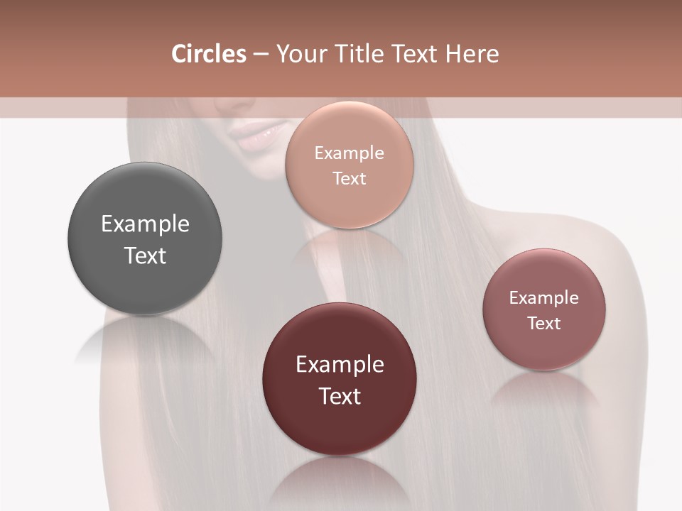 Vertical Gorgeous Long Hair PowerPoint Template