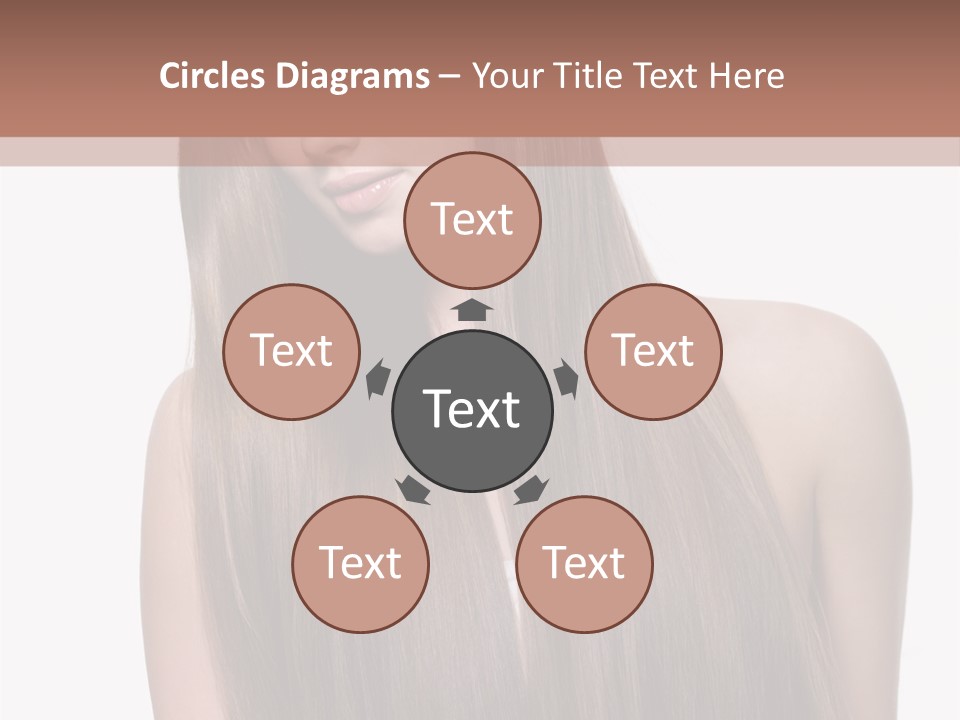 Vertical Gorgeous Long Hair PowerPoint Template