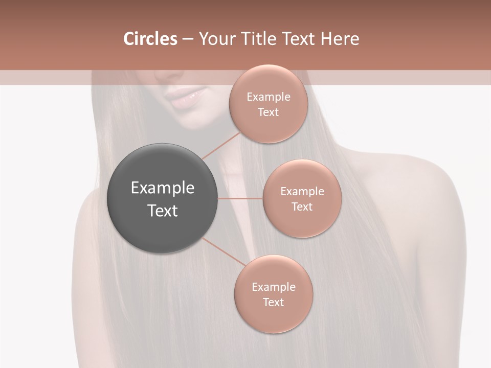 Vertical Gorgeous Long Hair PowerPoint Template