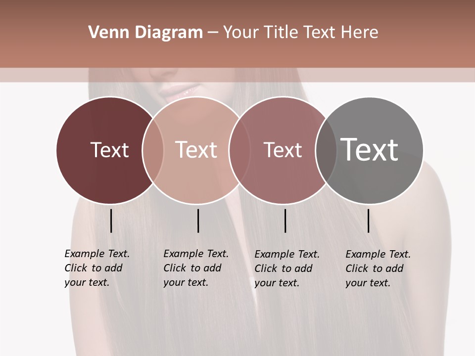 Vertical Gorgeous Long Hair PowerPoint Template