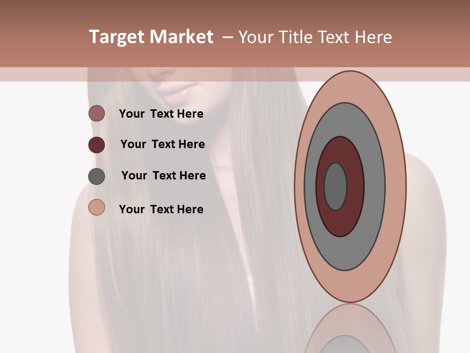 Vertical Gorgeous Long Hair PowerPoint Template