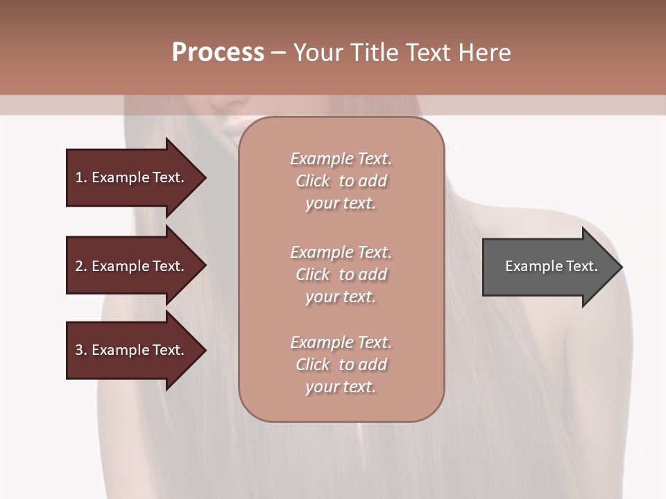Vertical Gorgeous Long Hair PowerPoint Template