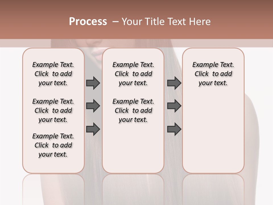 Vertical Gorgeous Long Hair PowerPoint Template