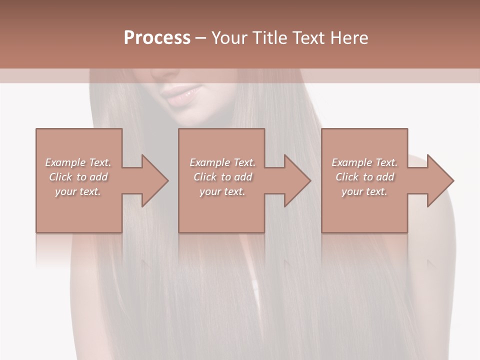 Vertical Gorgeous Long Hair PowerPoint Template