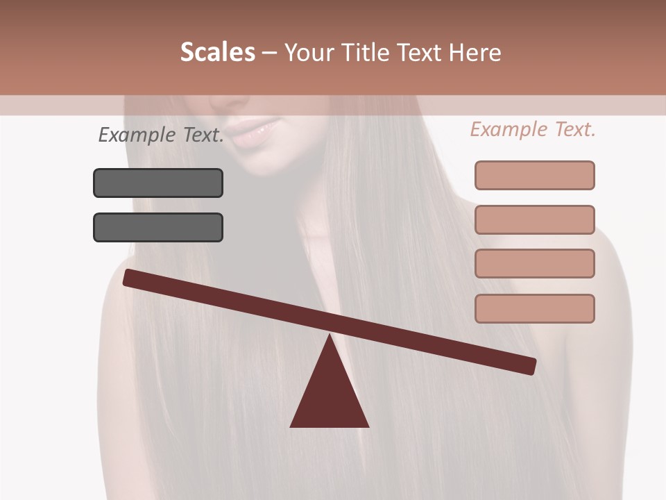 Vertical Gorgeous Long Hair PowerPoint Template