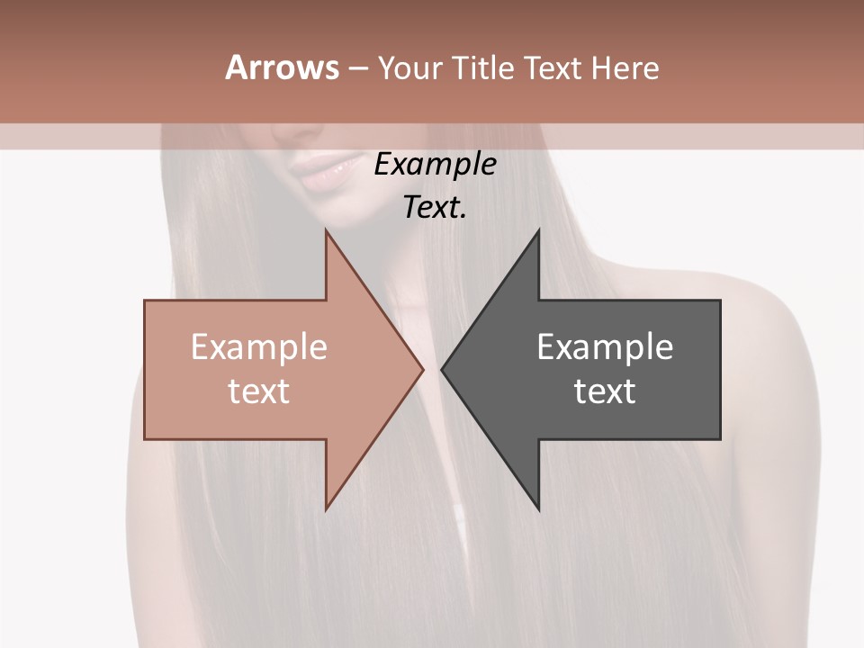 Vertical Gorgeous Long Hair PowerPoint Template