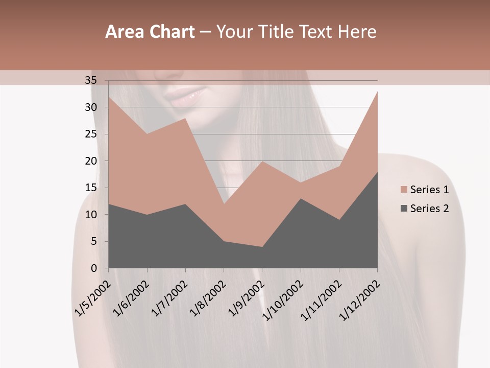 Vertical Gorgeous Long Hair PowerPoint Template