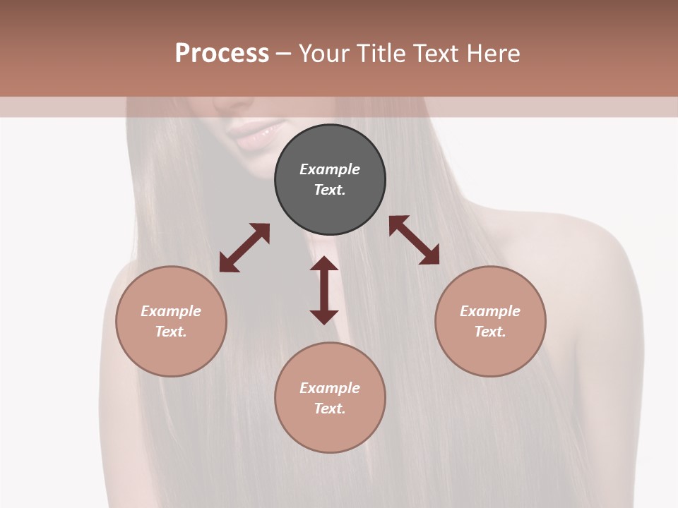 Vertical Gorgeous Long Hair PowerPoint Template