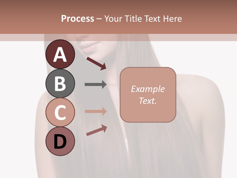 Vertical Gorgeous Long Hair PowerPoint Template