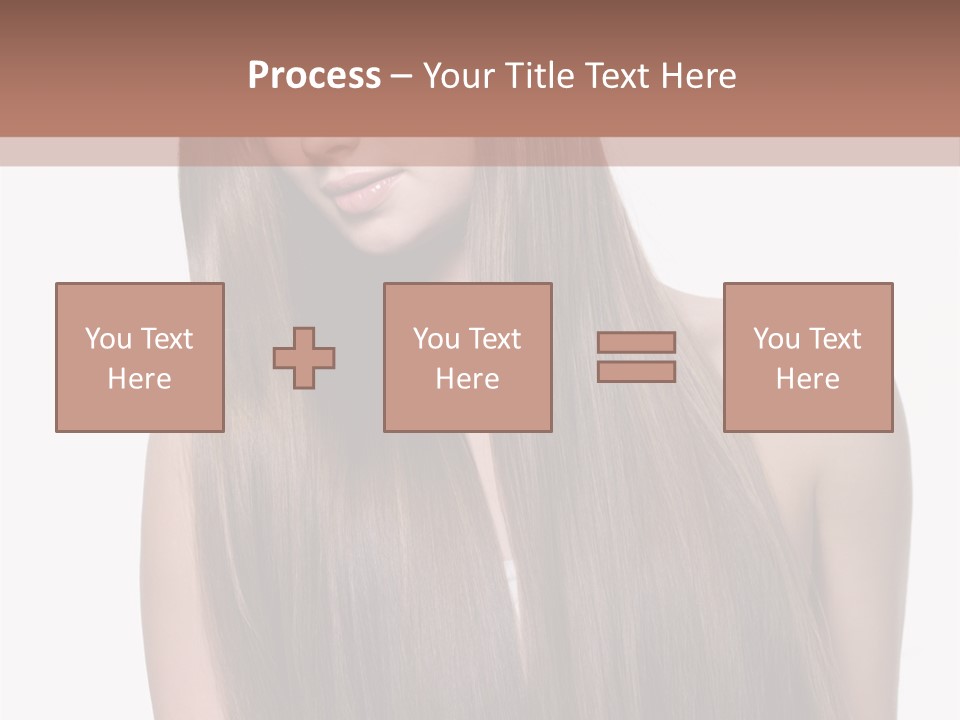 Vertical Gorgeous Long Hair PowerPoint Template
