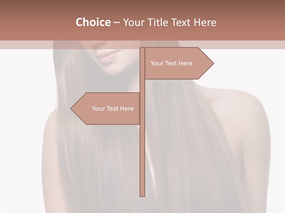Vertical Gorgeous Long Hair PowerPoint Template