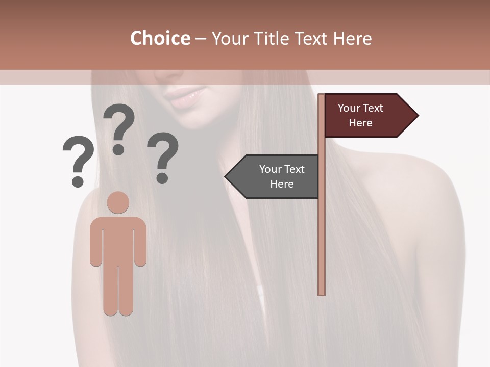 Vertical Gorgeous Long Hair PowerPoint Template