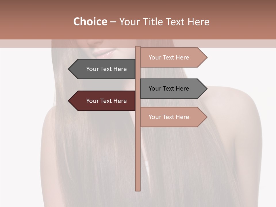 Vertical Gorgeous Long Hair PowerPoint Template