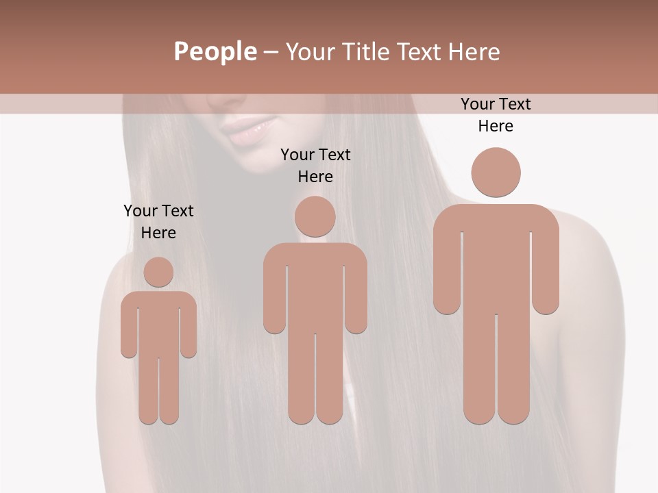 Vertical Gorgeous Long Hair PowerPoint Template